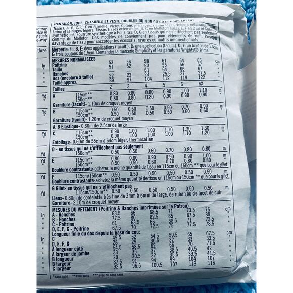 Simplicity 9854 pattern girls jumper top skirt pant size 2 3 4 5 6 6x - Picture 5 of 5